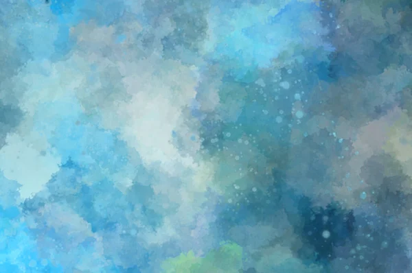 Aquarell Bemalten Hintergrund Mit Klecksen Und Spritzern Pinselstrich Malerei Abbildung — Stockfoto
