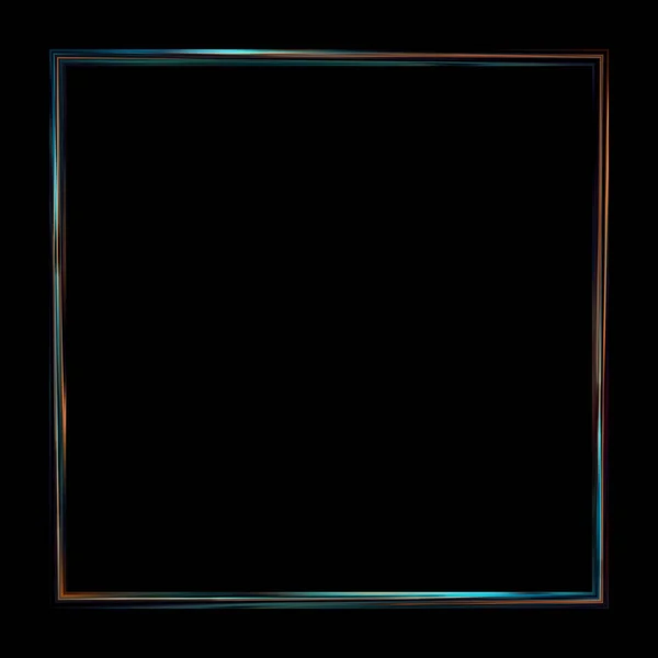 Glow Frame Background Neon Glowing Geometric Template Isolated Black Background — 스톡 사진