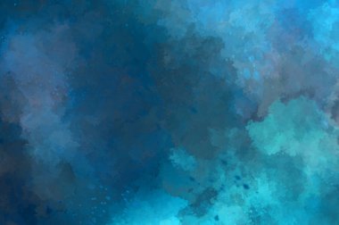 Suluboya arka planda lekeler ve lekelerle boyanmış. Fırça darbesi ile boyanmış. 2d Görüntü.