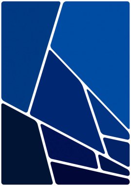 Beyaz boşluğu olan renkli bir çizim. Soyut geometrik desen. Mozaik arka plan. Geometrik çok renkli şekiller.