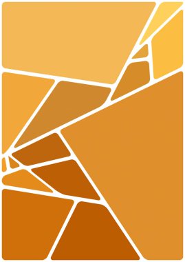 Beyaz boşluğu olan renkli bir çizim. Soyut geometrik desen. Mozaik arka plan. Geometrik çok renkli şekiller.