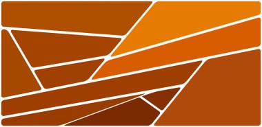 Beyaz boşluğu olan renkli bir çizim. Soyut geometrik desen. Mozaik arka plan. Geometrik çok renkli şekiller.