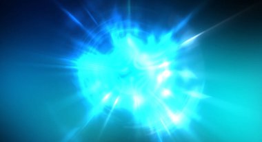 Dinamik hareket eden ışık patlaması. Renkli ışıkların güzel parlak arka planı. Parlayan ışık ışınları ve parçacıkları olan bir yıldızın enerji gösterimi.