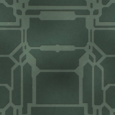 Kusursuz Bilim Kurgu Panelleri. Geleceğin dokusu. Uzay gemisi kaplaması geometrik desen. 3 boyutlu illüstrasyon. Teknoloji konsepti.