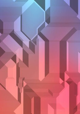 Çokgen arka plan. Geometrik tasarımlı renkli duvar kağıtları. Dijital 3d illüstrasyon.