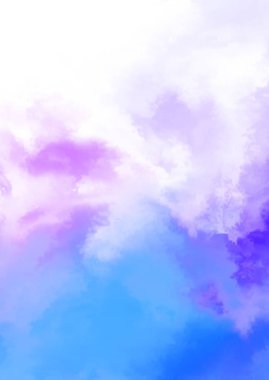 Beyaz arkaplanda soyut renkli suluboya. Dijital resim.