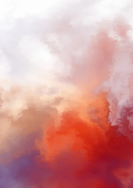 Warna Air Berwarna Abstrak Pada Latar Belakang Putih Lukisan Seni — Stok Foto