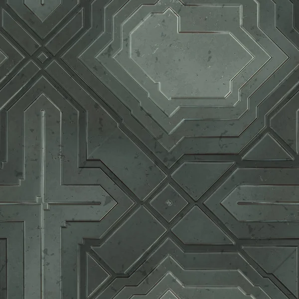 Paneles Scifi Sin Costuras Textura Futurista Nave Espacial Patrón Geométrico — Foto de Stock