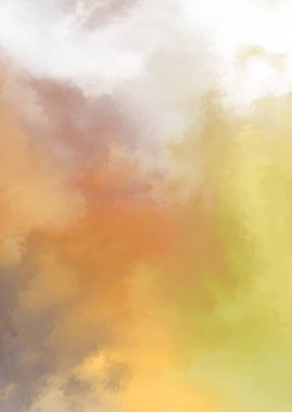 Beyaz arkaplanda soyut renkli suluboya. Dijital resim.