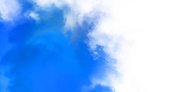 Beyaz arkaplanda soyut renkli suluboya. Dijital resim.