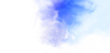 Beyaz arkaplanda soyut renkli suluboya. Dijital resim.