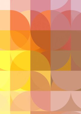 Dairesel şekillerin katmanları renkli ve canlı bir tasarım yaratıyor. Dairelerin sayısal çizimi. Gelecekçi tasarım şablonu.