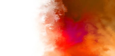 Beyaz arkaplanda soyut renkli suluboya. Dijital resim.