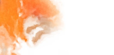 Beyaz arkaplanda soyut renkli suluboya. Dijital resim.