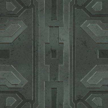 Kusursuz Bilim Kurgu Panelleri. Geleceğin dokusu. Uzay gemisi kaplaması geometrik desen. 3 boyutlu illüstrasyon. Teknoloji konsepti.