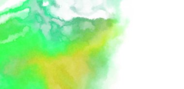 Beyaz arkaplanda soyut renkli suluboya. Dijital resim.