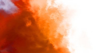 Beyaz arkaplanda soyut renkli suluboya. Dijital resim.