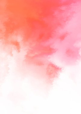 Beyaz arkaplanda soyut renkli suluboya. Dijital resim.