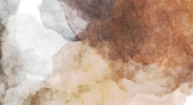 Suluboya arka planda lekeler ve lekelerle boyanmış. Fırça darbesi ile boyanmış. 2d Görüntü.