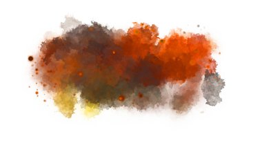 Suluboya arka planda lekeler ve lekelerle boyanmış. Fırça darbesi ile boyanmış. 2d Görüntü.