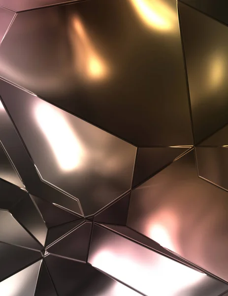 Abstrakcyjne Tło Luksusowe Metalowe Panele Geometryczne Glamour Tło Mody Ilustracja — Zdjęcie stockowe