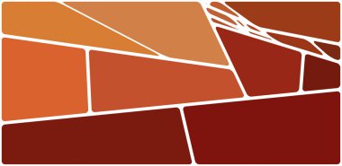 Beyaz boşluğu olan renkli bir çizim. Soyut geometrik desen. Mozaik arka plan. Geometrik çok renkli şekiller.