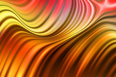 Kavisli çizgileri olan soyut bir arkaplan. Soyut ve gradyan renkte renkli çizimler. Çizgili desenli canlı dalga deseni.