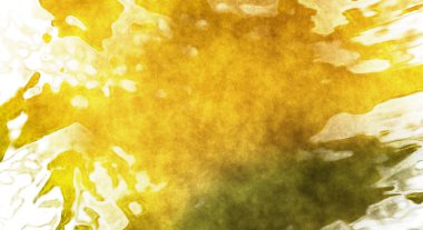 Beyaz arkaplanda soyut renkli suluboya. Dijital resim.