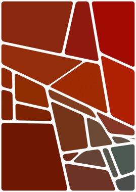 Beyaz boşluğu olan renkli bir çizim. Soyut geometrik desen. Mozaik arka plan. Geometrik çok renkli şekiller.