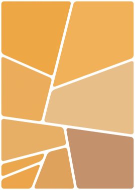 Beyaz boşluğu olan renkli bir çizim. Soyut geometrik desen. Mozaik arka plan. Geometrik çok renkli şekiller.