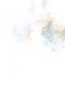 Beyaz arkaplanda soyut renkli suluboya. Dijital resim.