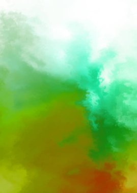 Beyaz arkaplanda soyut renkli suluboya. Dijital resim.