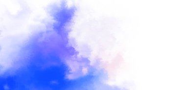 Beyaz arkaplanda soyut renkli suluboya. Dijital resim.