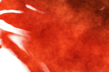 Beyaz arkaplanda soyut renkli suluboya. Dijital resim.