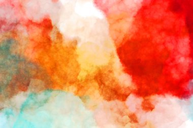 Suluboya arka planda lekeler ve lekelerle boyanmış. Fırça darbesi ile boyanmış. 2d Görüntü.