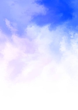 Beyaz arkaplanda soyut renkli suluboya. Dijital resim.