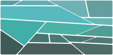 Beyaz boşluğu olan renkli bir çizim. Soyut geometrik desen. Mozaik arka plan. Geometrik çok renkli şekiller.