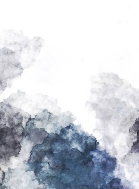 Suluboya arka planda lekeler ve lekelerle boyanmış. Fırça darbesi ile boyanmış. 2d Görüntü.