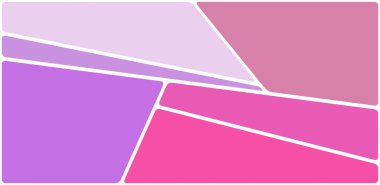 Beyaz boşluğu olan renkli bir çizim. Soyut geometrik desen. Mozaik arka plan. Geometrik çok renkli şekiller.