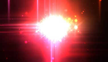 Canlı ve canlı ışık parlamalarının serin arkaplanı. Renkli parlak ışıklar patlama efektiyle görüntülenir. Parlak renkli arkaplan.