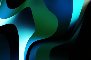 sıvı soyut arkaplan ve renkli gradyan. Modern hareketin 2d illüstrasyonu.