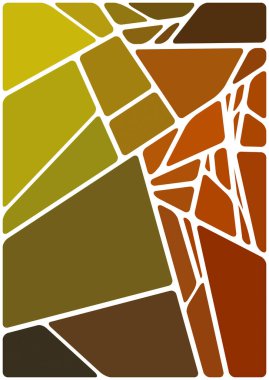 Beyaz boşluğu olan renkli bir çizim. Soyut geometrik desen. Mozaik arka plan. Geometrik çok renkli şekiller.