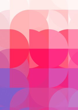 Dairesel şekillerin katmanları renkli ve canlı bir tasarım yaratıyor. Dairelerin sayısal çizimi. Gelecekçi tasarım şablonu.