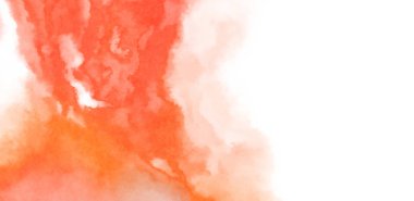 Beyaz arkaplanda soyut renkli suluboya. Dijital resim.