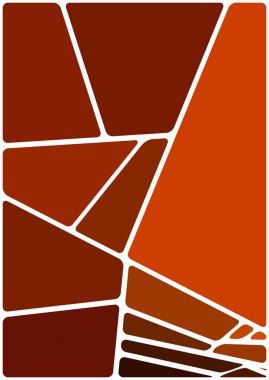 Beyaz boşluğu olan renkli bir çizim. Soyut geometrik desen. Mozaik arka plan. Geometrik çok renkli şekiller.