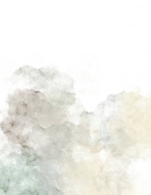 Suluboya arka planda lekeler ve lekelerle boyanmış. Fırça darbesi ile boyanmış. 2d Görüntü.