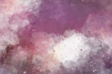 Suluboya arka planda lekeler ve lekelerle boyanmış. Fırça darbesi ile boyanmış. 2d Görüntü.