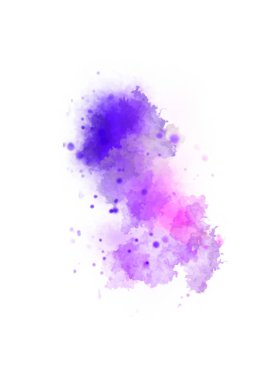 Suluboya arka planda lekeler ve lekelerle boyanmış. Fırça darbesi ile boyanmış. 2d Görüntü.