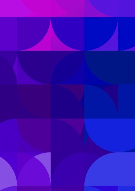 Dairesel şekillerin katmanları renkli ve canlı bir tasarım yaratıyor. Dairelerin sayısal çizimi. Gelecekçi tasarım şablonu.