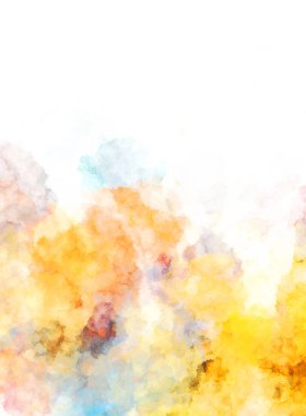 Suluboya arka planda lekeler ve lekelerle boyanmış. Fırça darbesi ile boyanmış. 2d Görüntü.